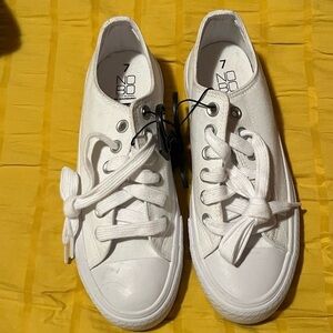 All white sneakers